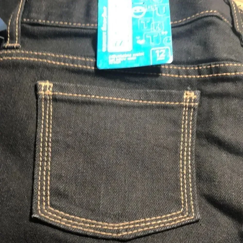 NWT adjustable waist skinny denim jeans in dark wash by Old Navy. Girls 12+
